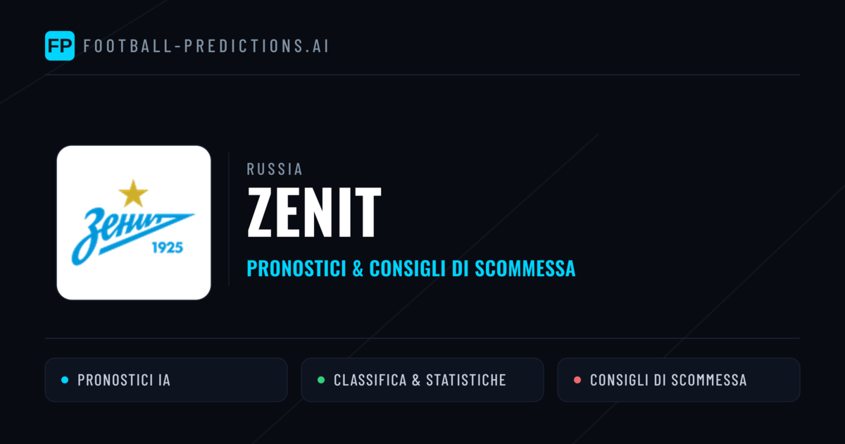 Pronostici e Statistiche Zenit
