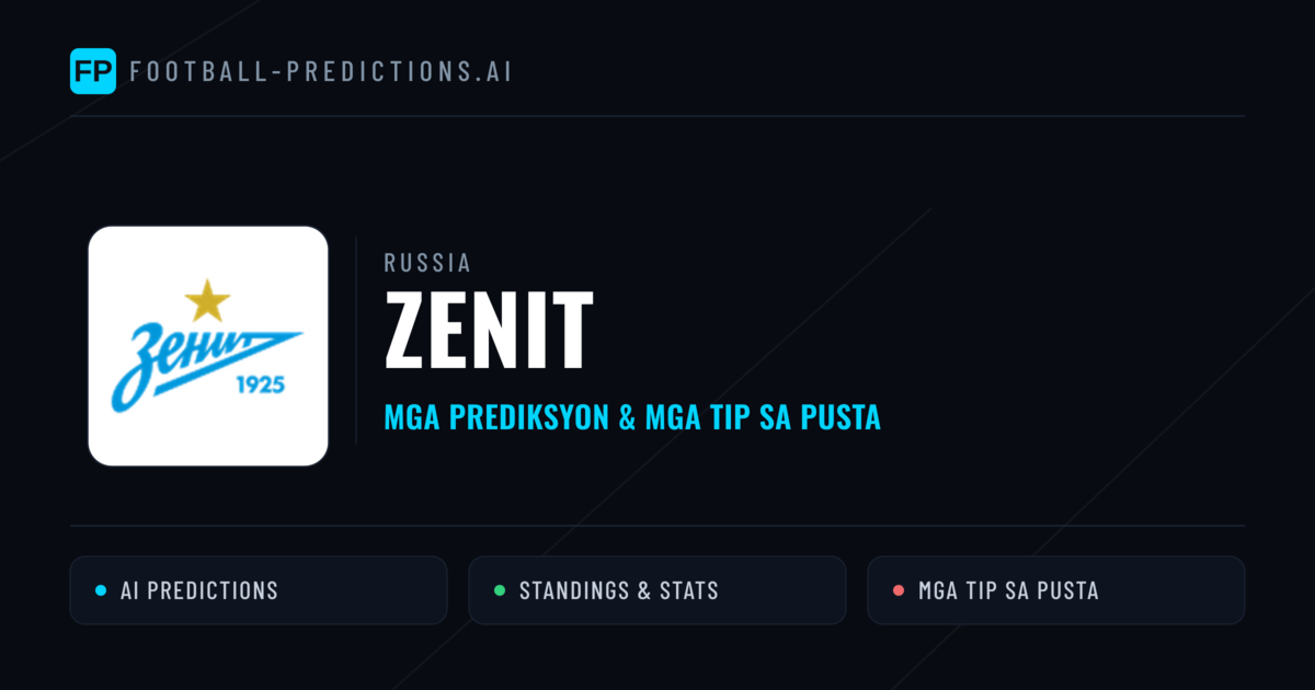 Zenit Predictions & Stats