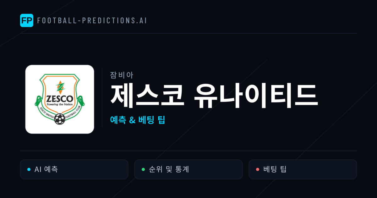 제스코 유나이티드 축구 예측 & 통계