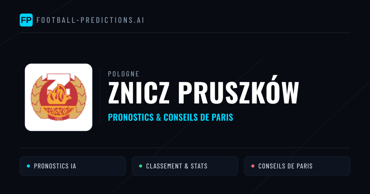 Znicz Pruszków Pronostics & Statistiques