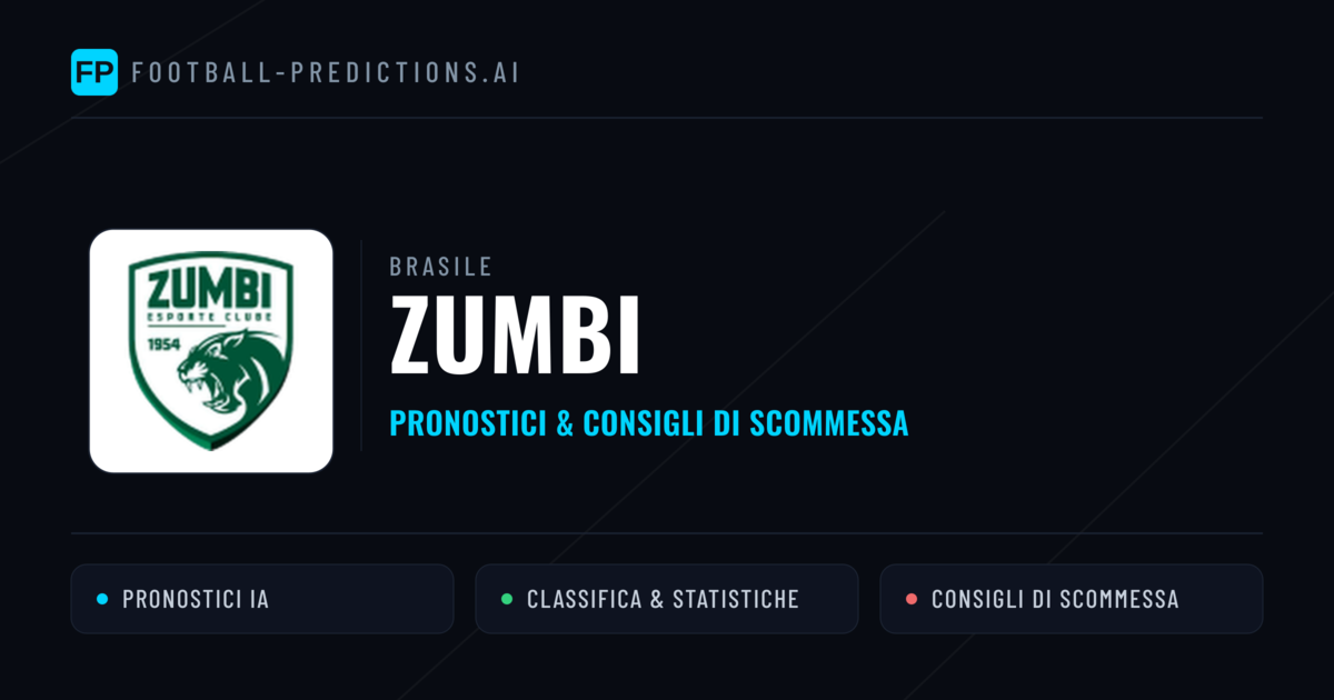 Pronostici e Statistiche Zumbi