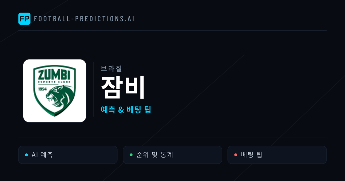 잠비 축구 예측 & 통계