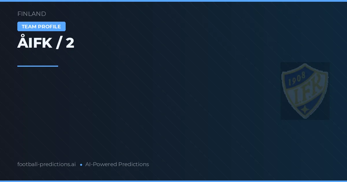 ÅIFK / 2 Predictions & Stats